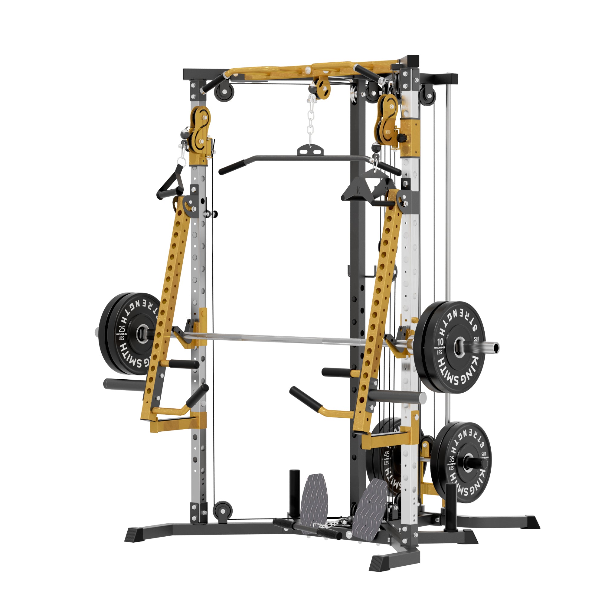 King Smith PR23 All-In-One Power Rack with Cable Pulley System for Home Gym