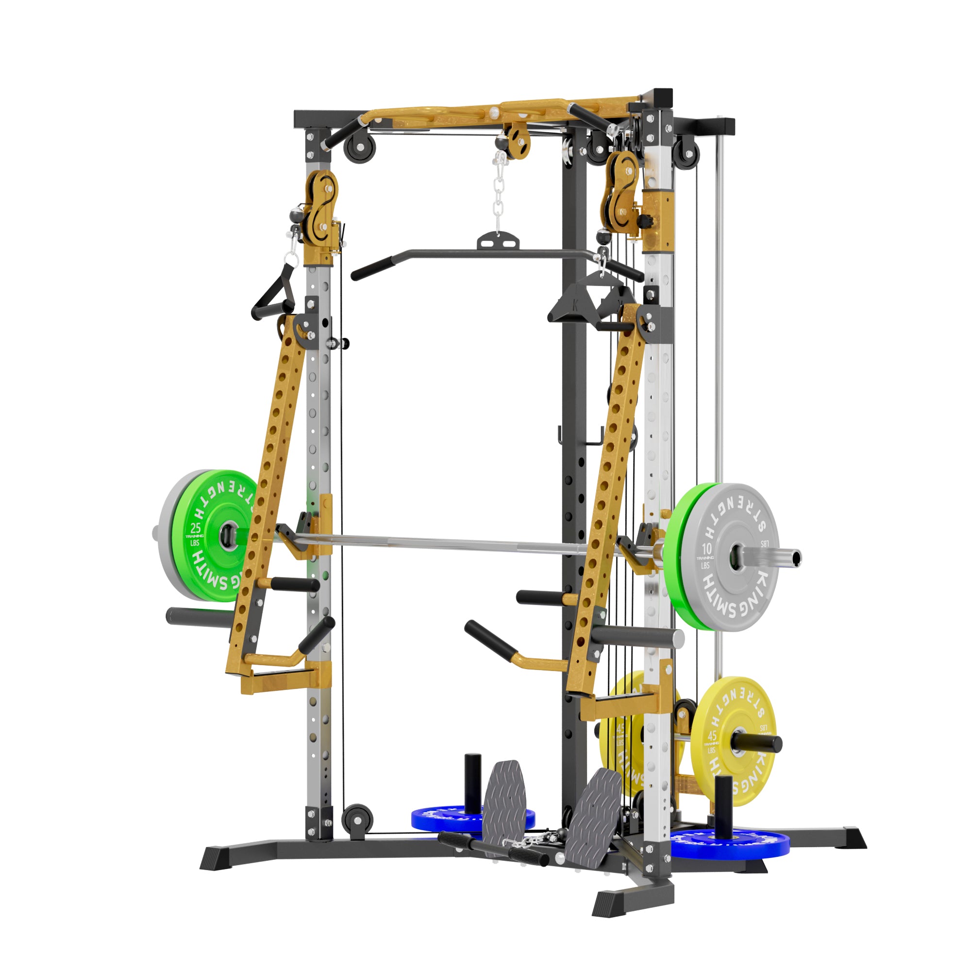 King Smith PR23 All-In-One Power Rack with Cable Pulley System for Home Gym