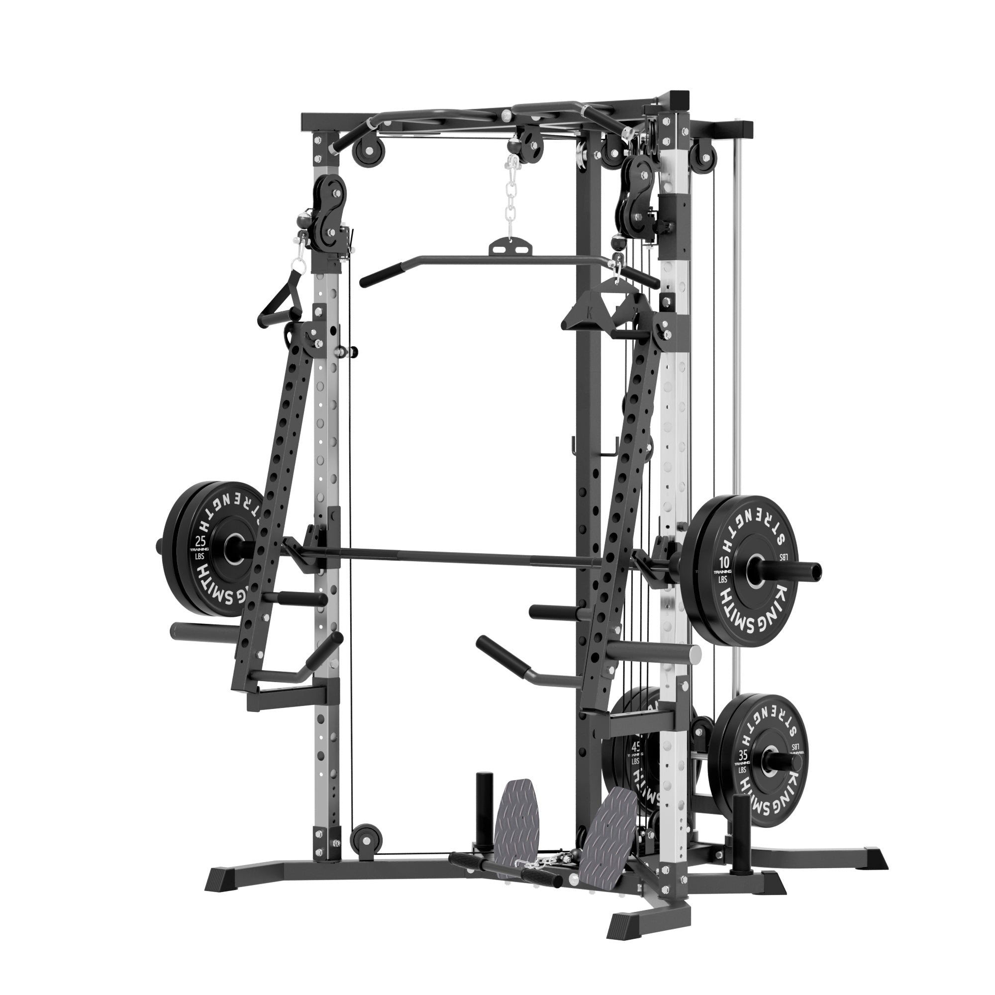 King Smith PR23 All-In-One Power Rack with Cable Pulley System for Home Gym
