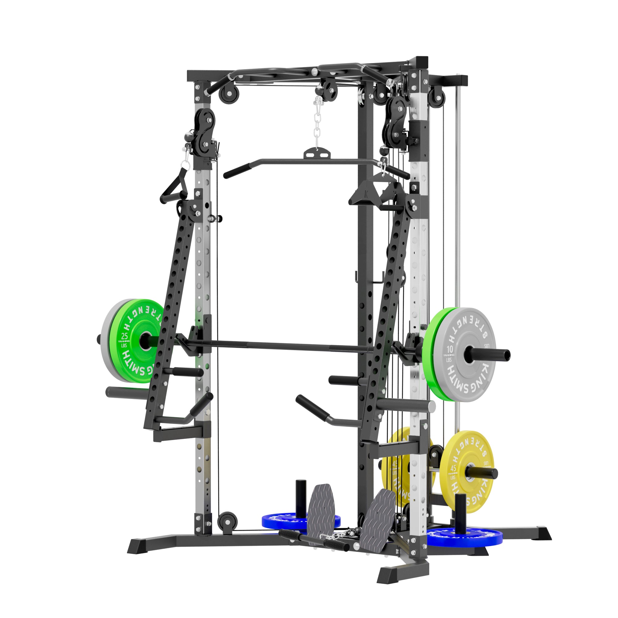 King Smith PR23 All-In-One Power Rack with Cable Pulley System for Home Gym