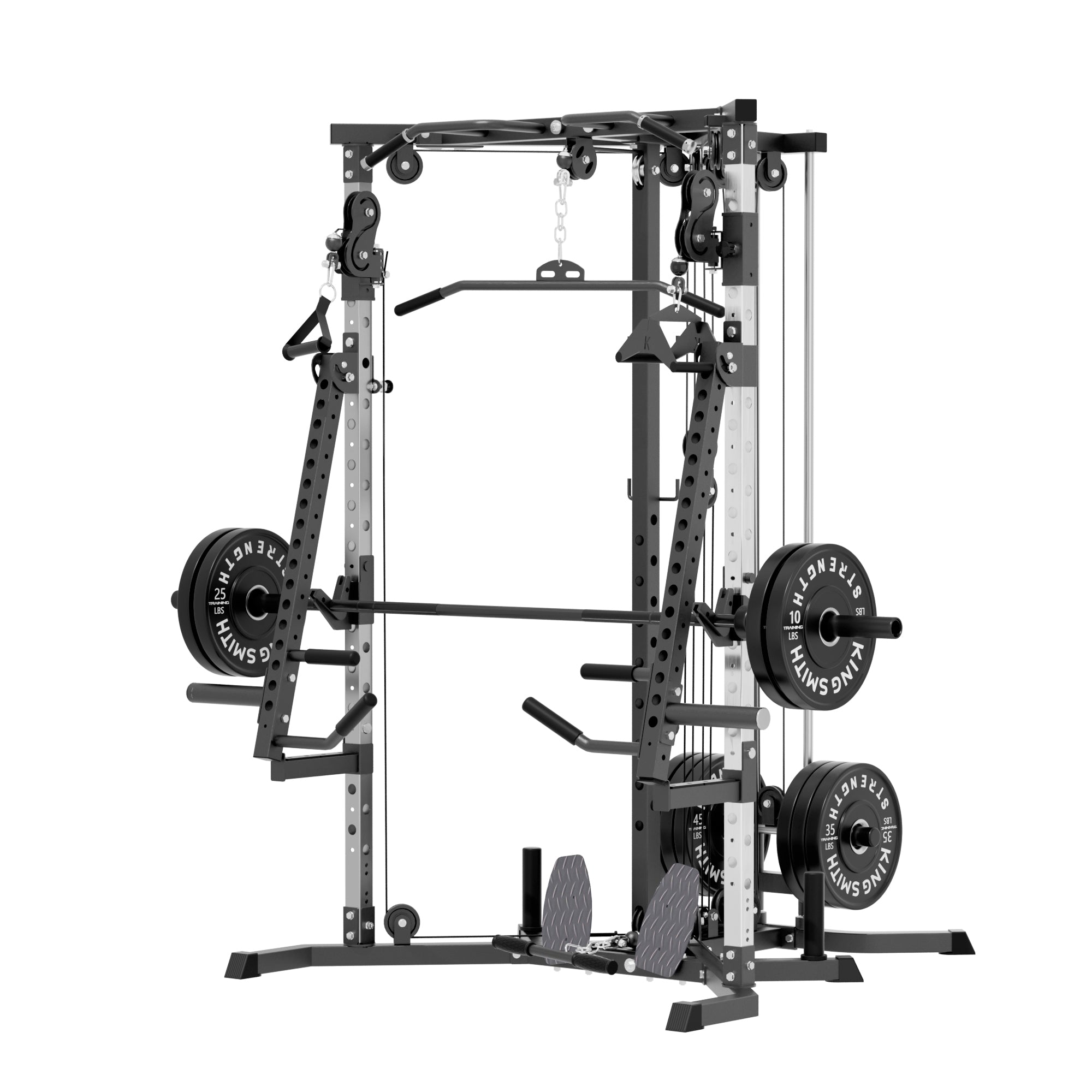 King Smith PR23 All-In-One Power Rack with Cable Pulley System for Home Gym