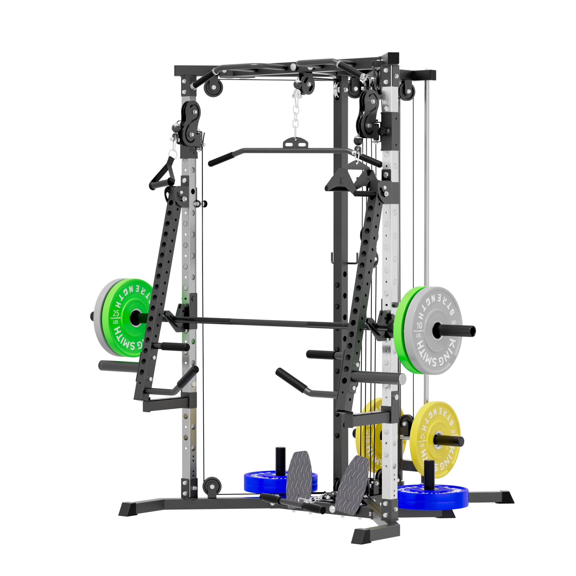 King Smith PR23 All-In-One Power Rack with Cable Pulley System for Home Gym