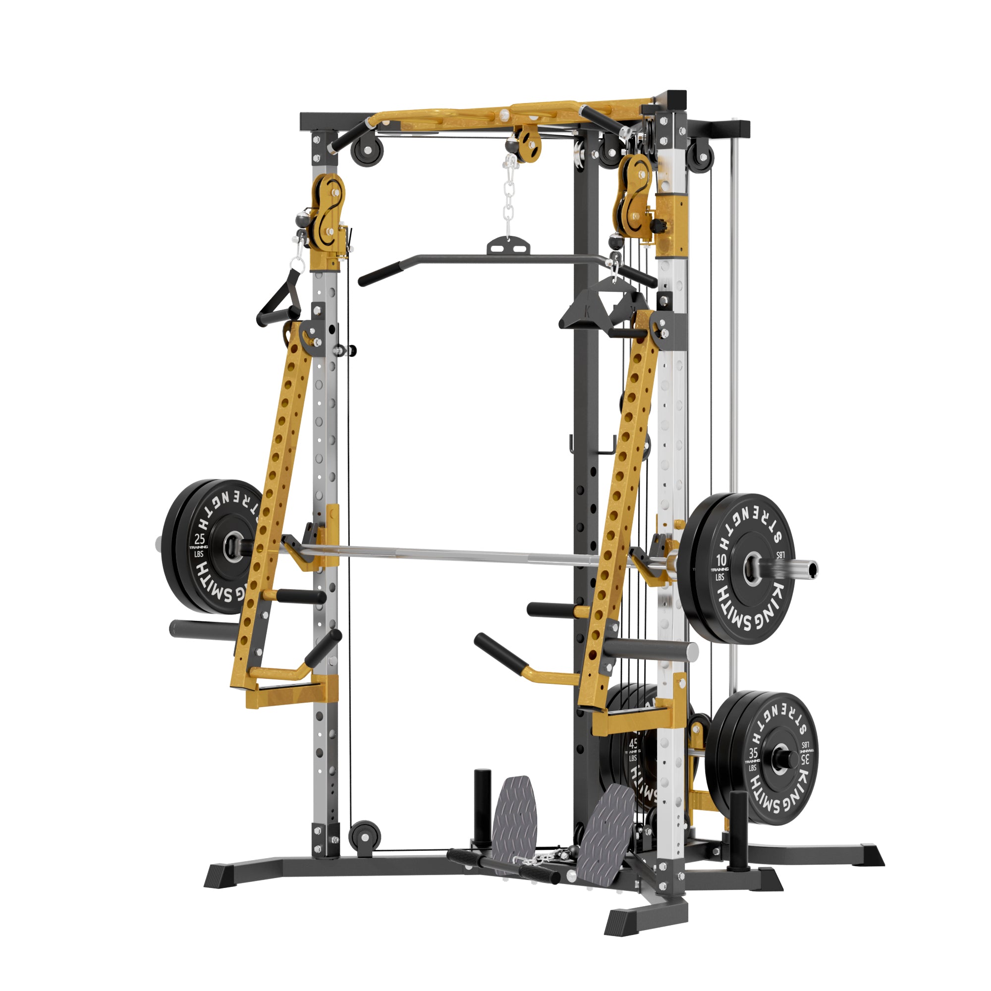 King Smith PR23 All-In-One Power Rack with Cable Pulley System for Home Gym