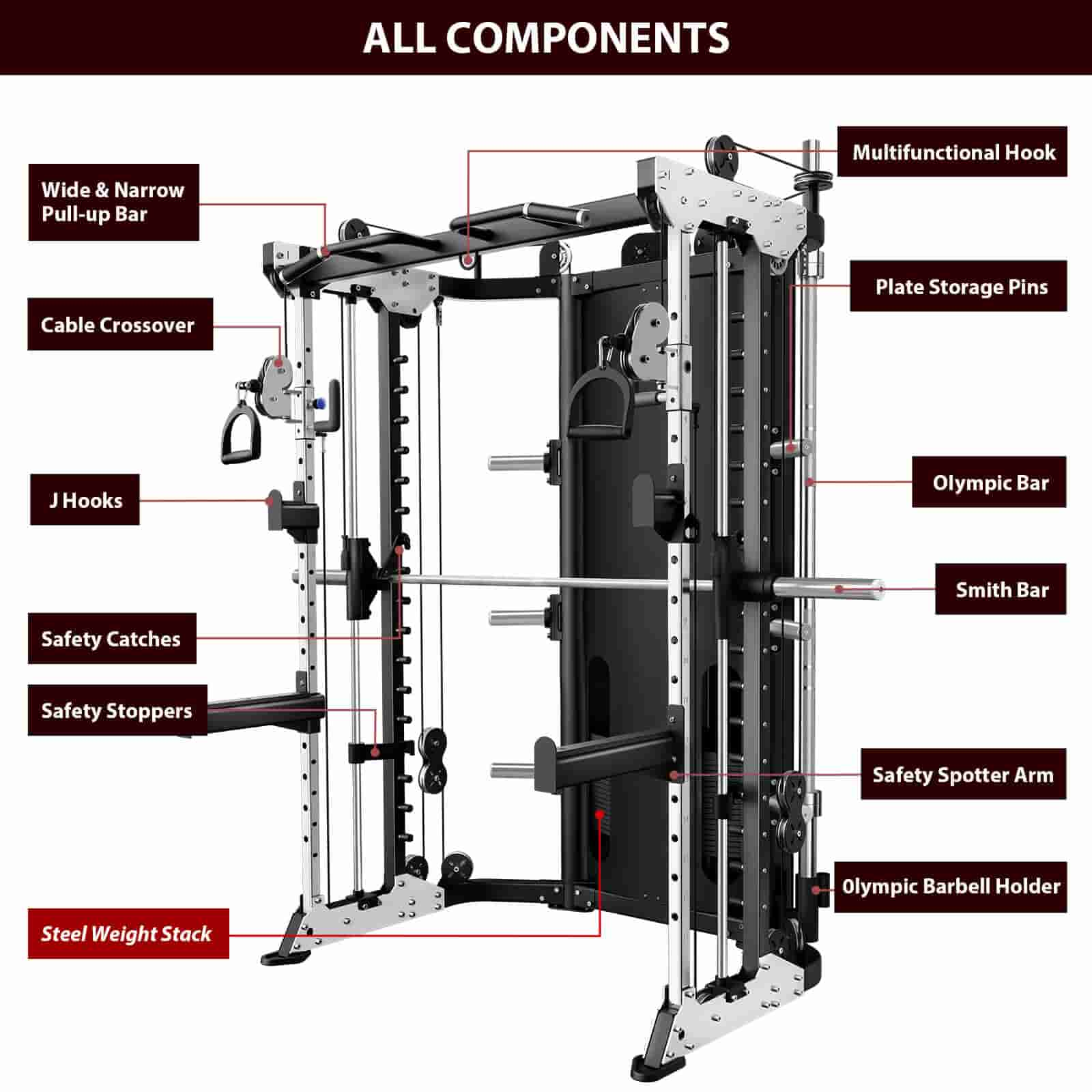 Back exercises with smith machine