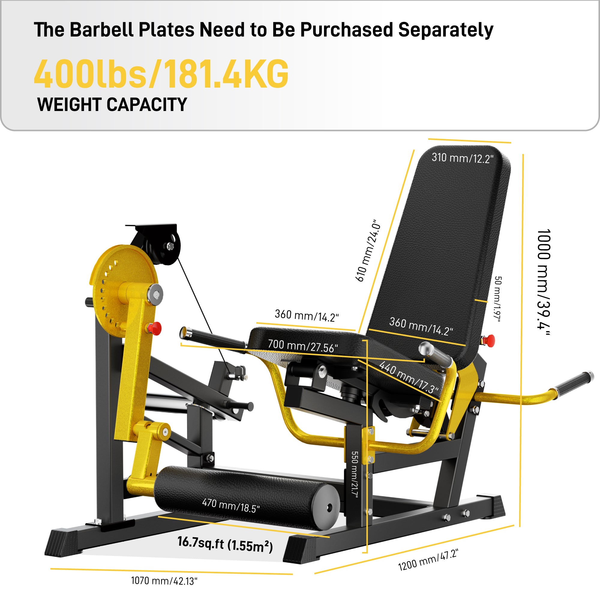 Leg Extension and Curl Machine for Home Gym